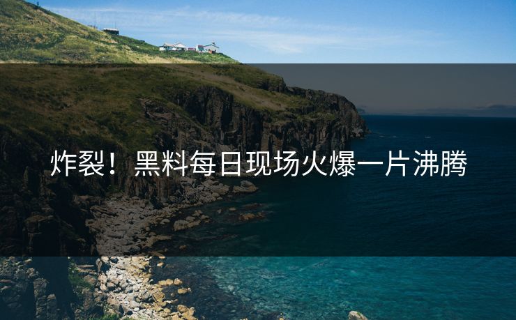 炸裂！黑料每日现场火爆一片沸腾