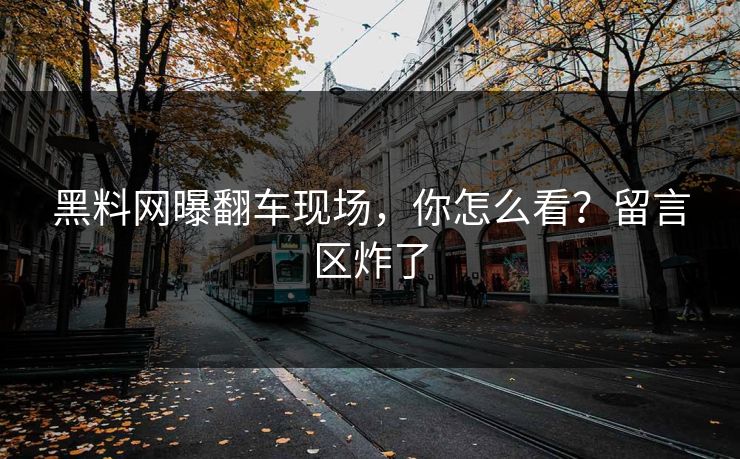 黑料网曝翻车现场，你怎么看？留言区炸了