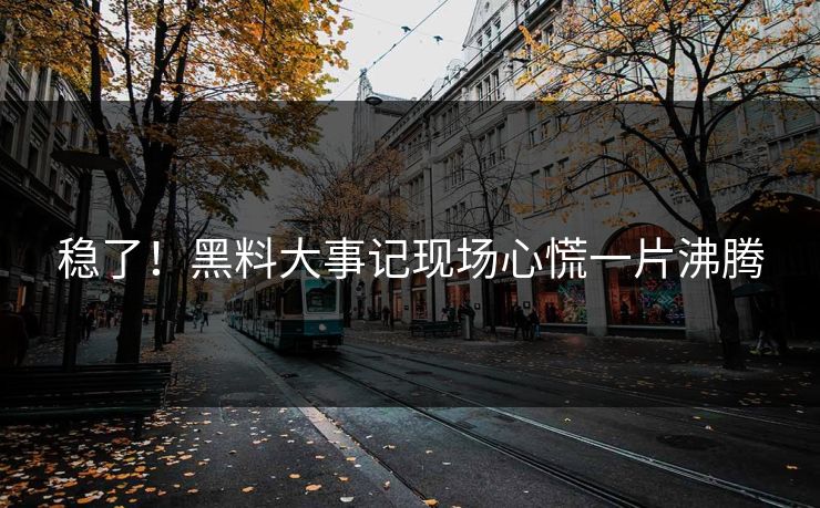 稳了！黑料大事记现场心慌一片沸腾