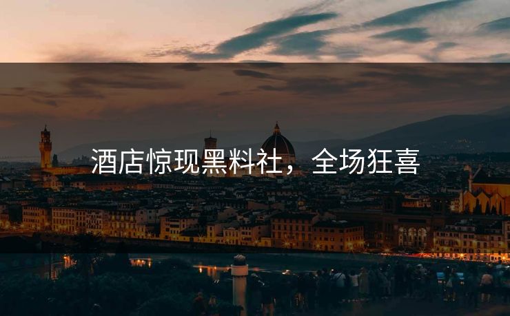 酒店惊现黑料社，全场狂喜